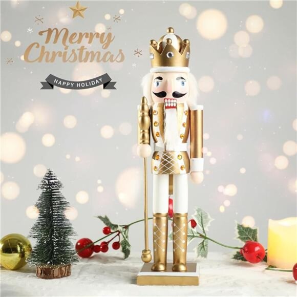 Christmas Nutcracker Figure 15 Inch Wooden Nutcracker Ornament Home Decor Gift - Picture 5 of 7